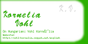kornelia vohl business card